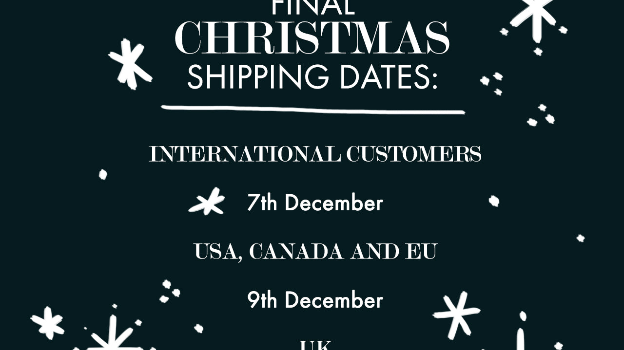 Final Shipping Dates for Christmas 2020