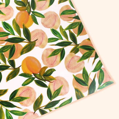 Illustrated Peach Wrapping Paper - Annie Dornan Smith