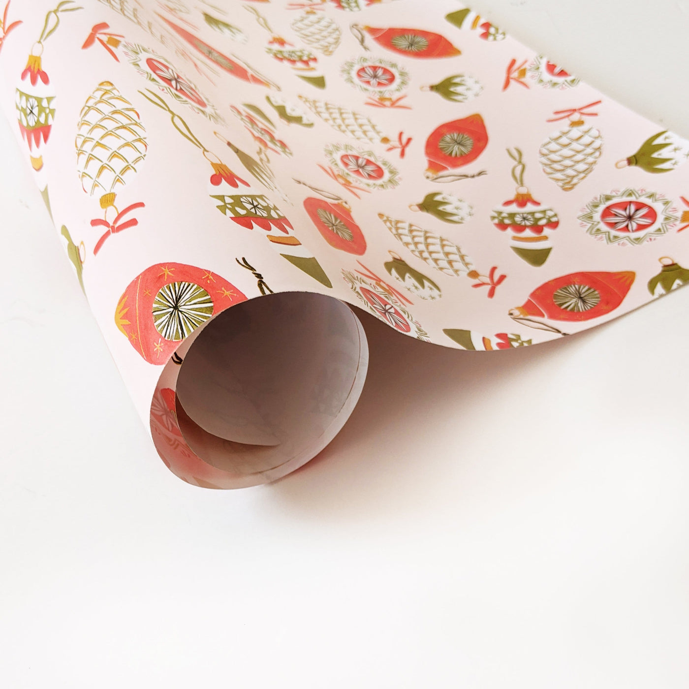 Christmas Baubles Wrapping Paper Sheet - Annie Dornan Smith