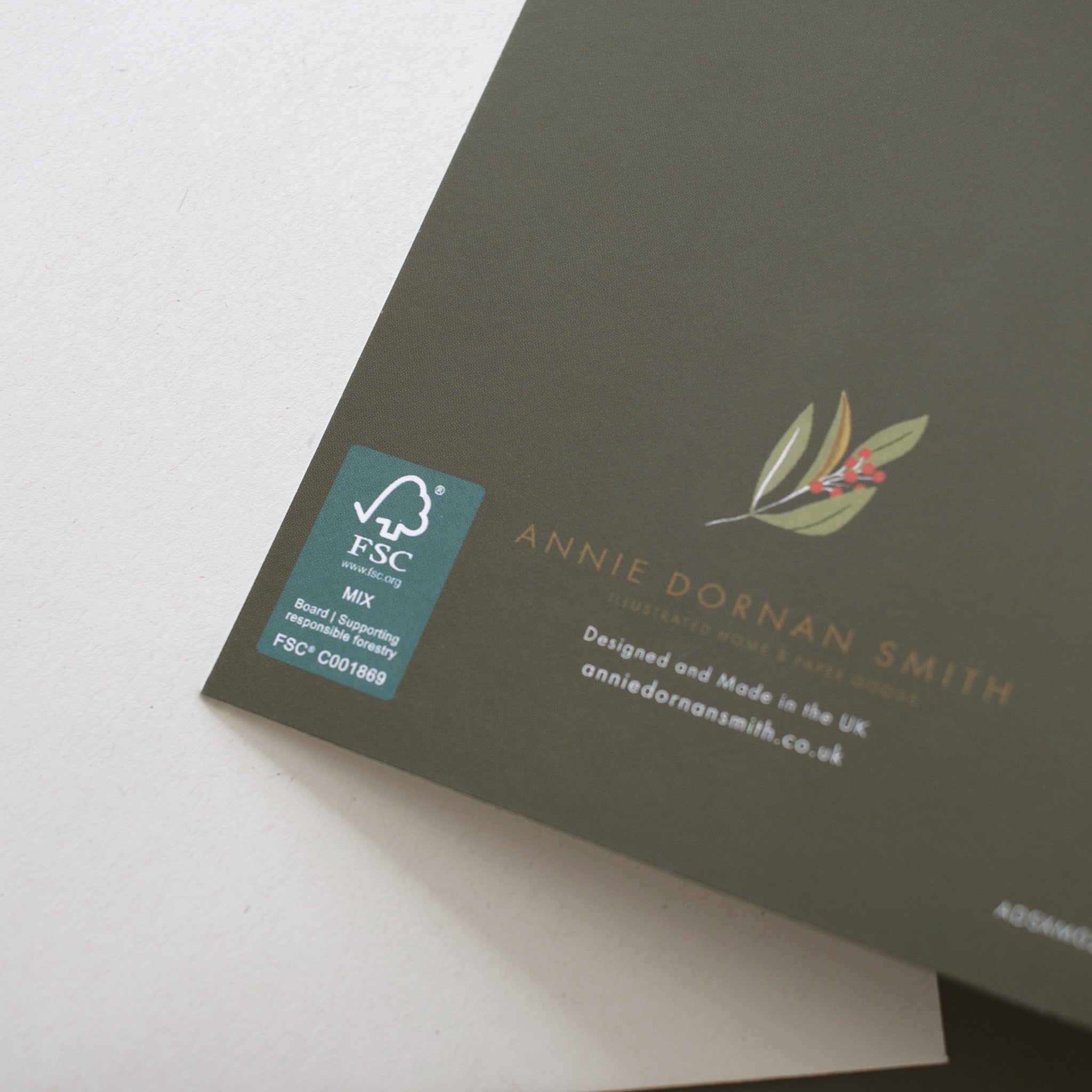 FSC Certified, sustainable christmas card.