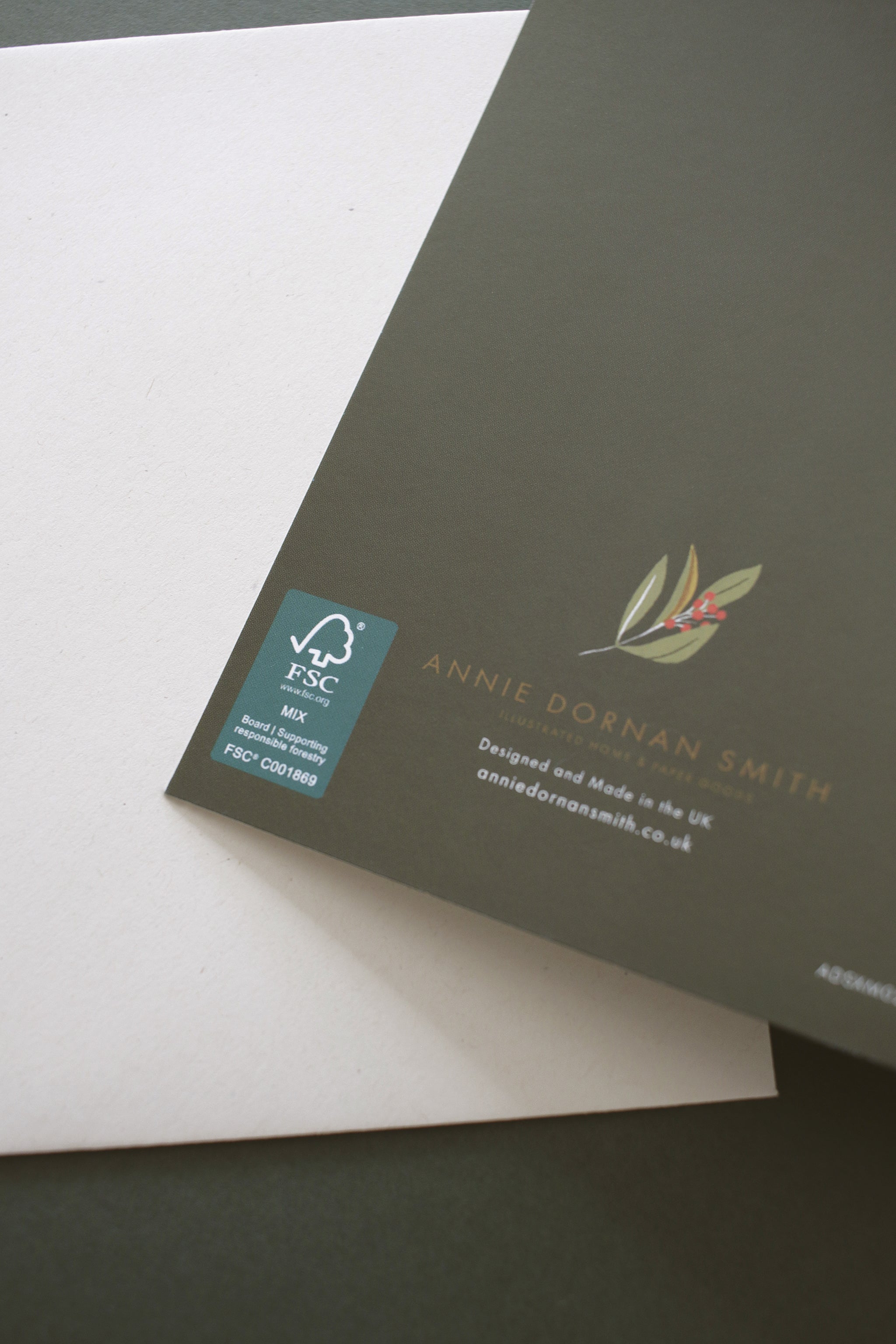 FSC Certified, sustainable christmas card.