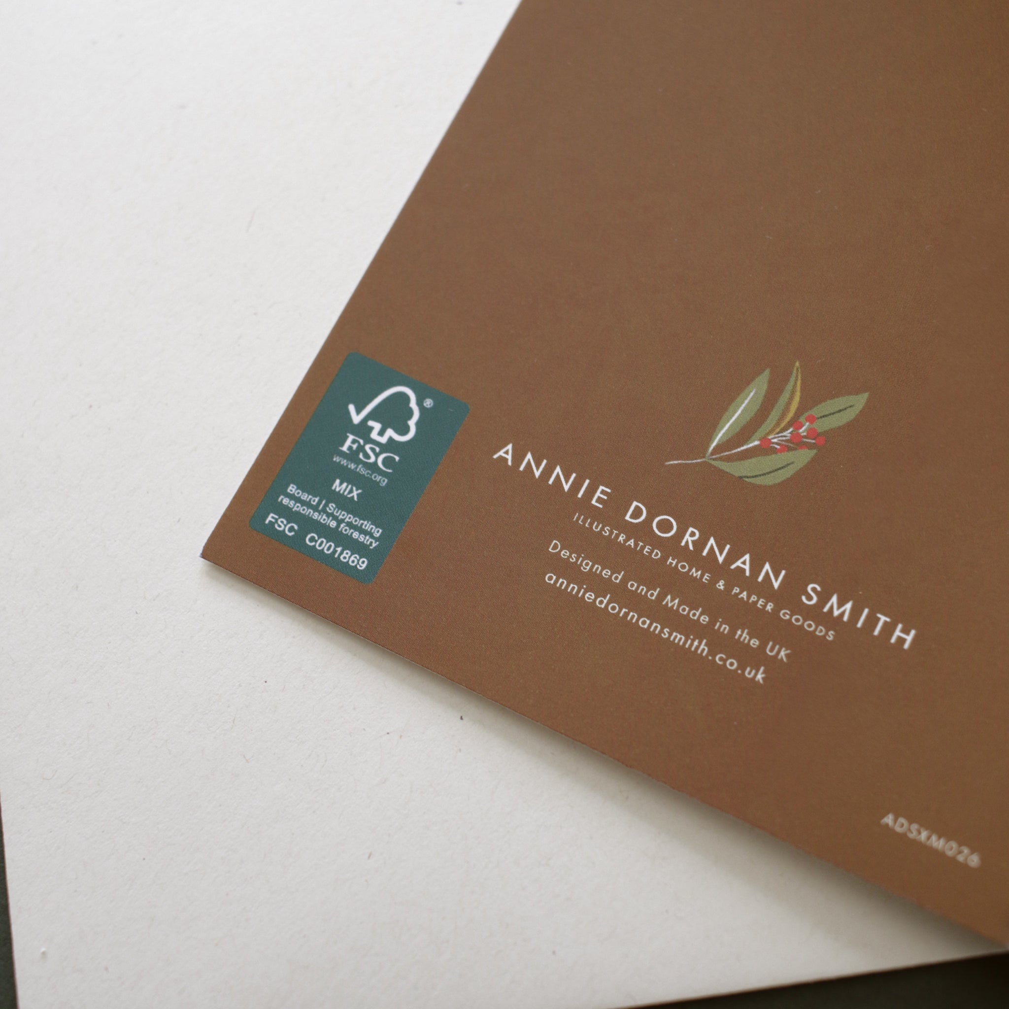FSC Certified, sustainable christmas card.