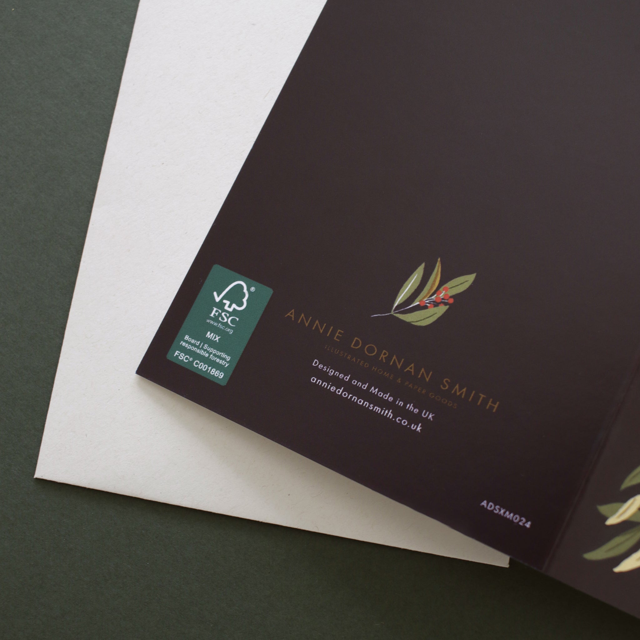 FSC Certified, sustainable christmas card.