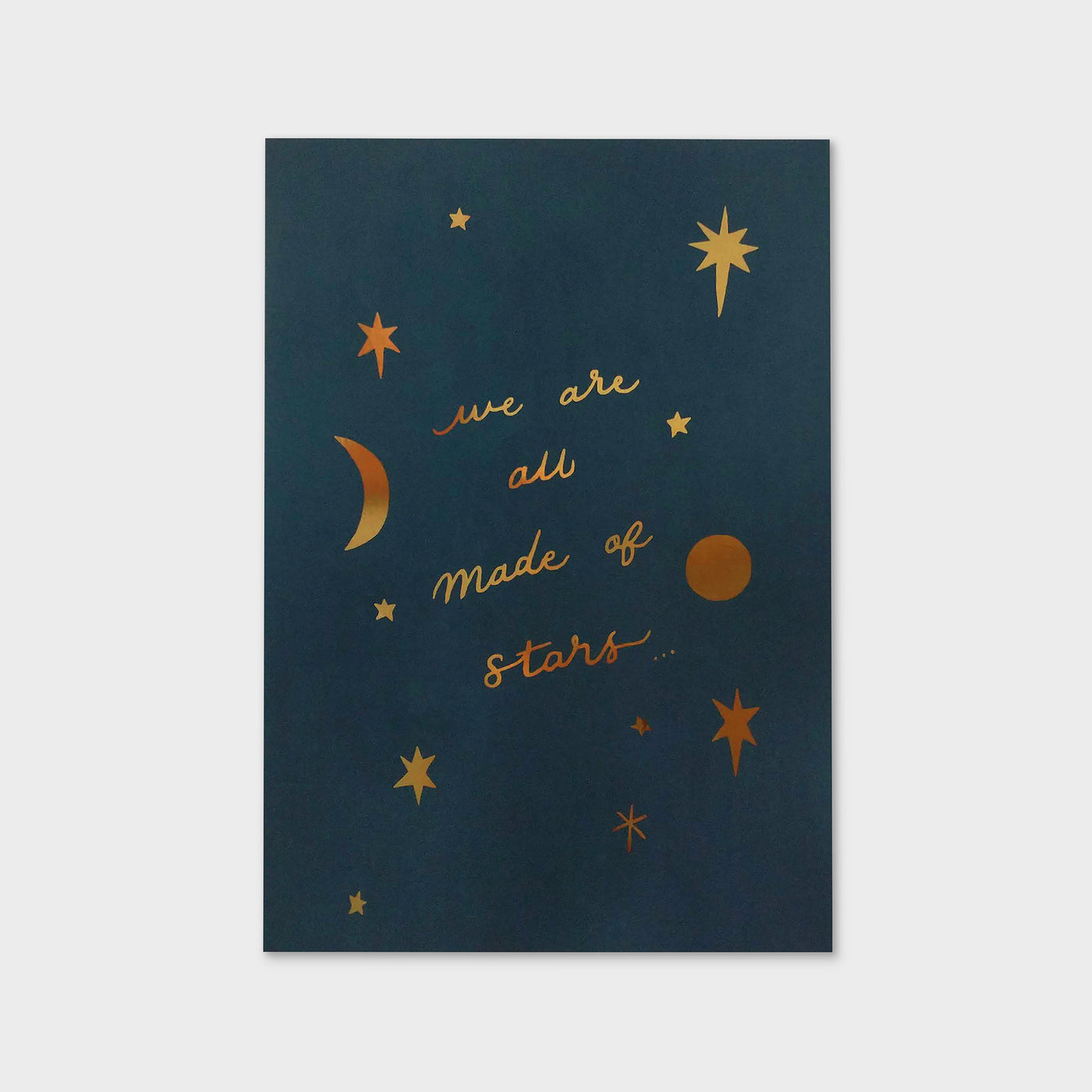 made of stars gold foil print