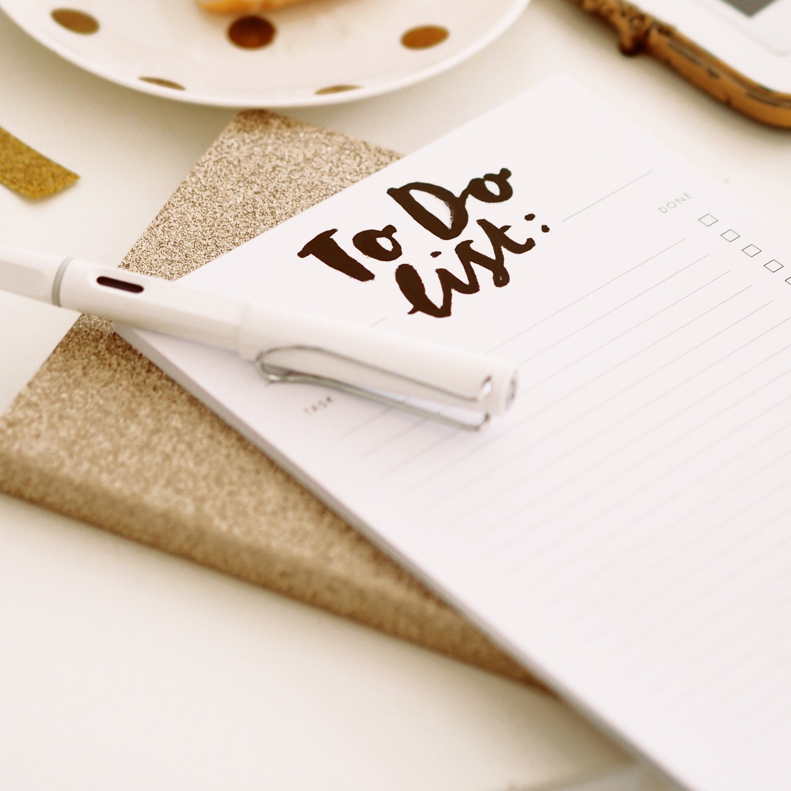 Mono Hand Lettered Lined To-Do List Notepad - Annie Dornan Smith