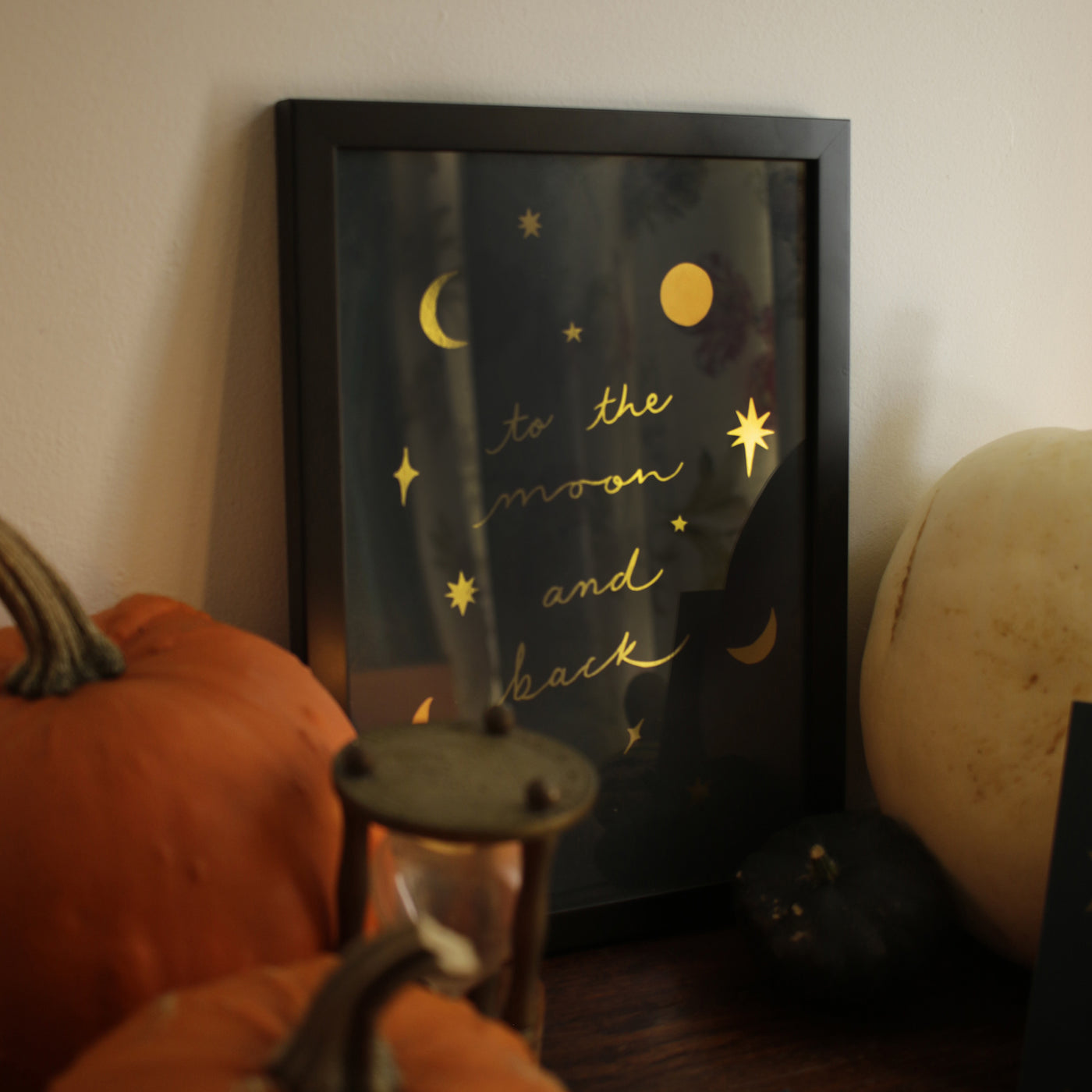 to the moon and back autumn celestial print