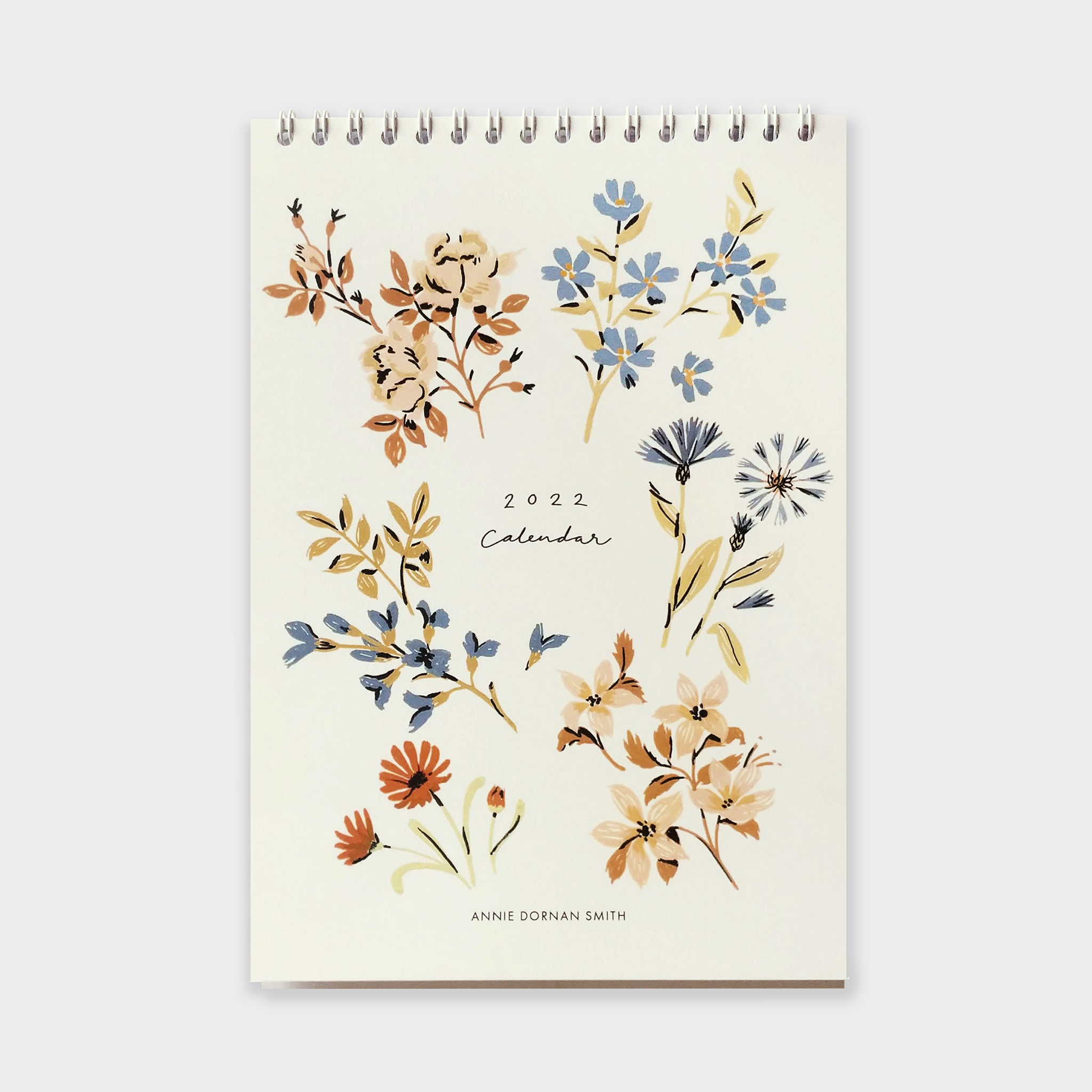 floral freestanding desk calendar in a5 size