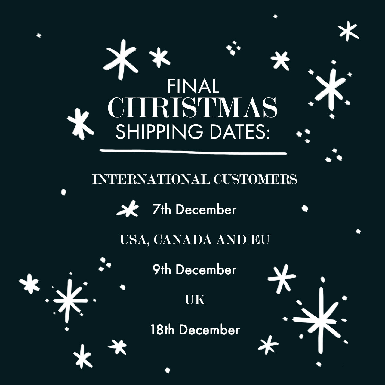 Final Shipping Dates for Christmas 2020 Annie DornanSmith