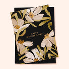 Black Botanical Happy Mother's Day Card With Black Envelope -  Annie Dornan Smith