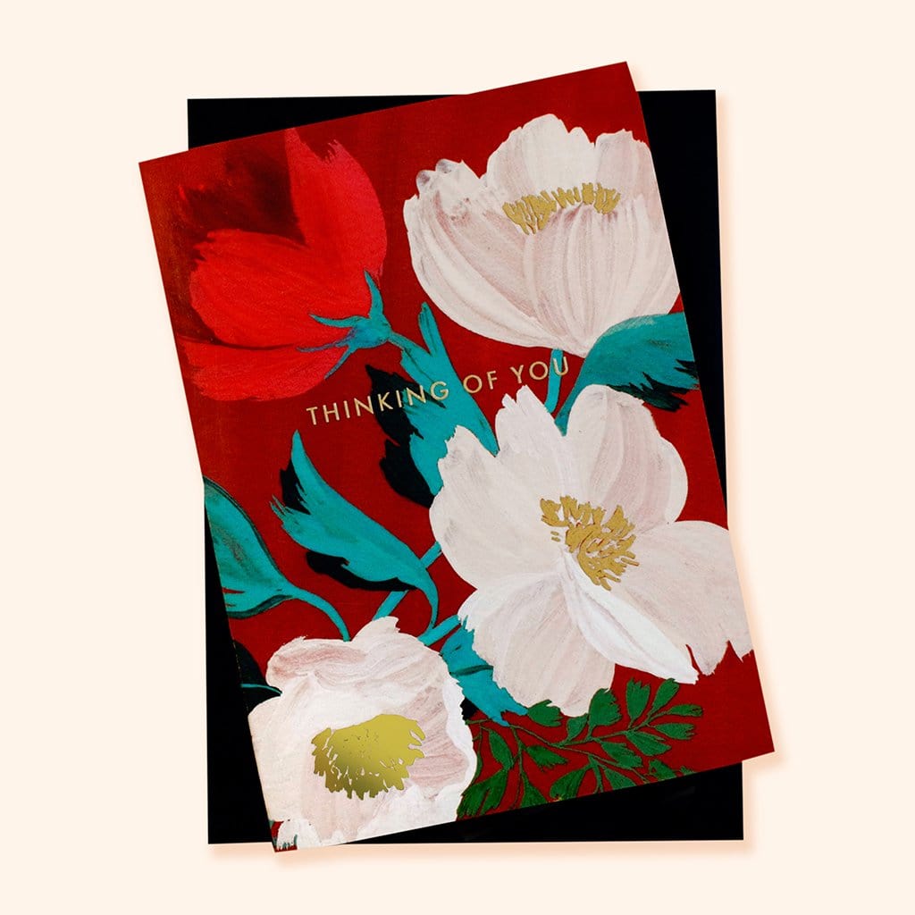Thinking of You Card - Botanical Floral Design