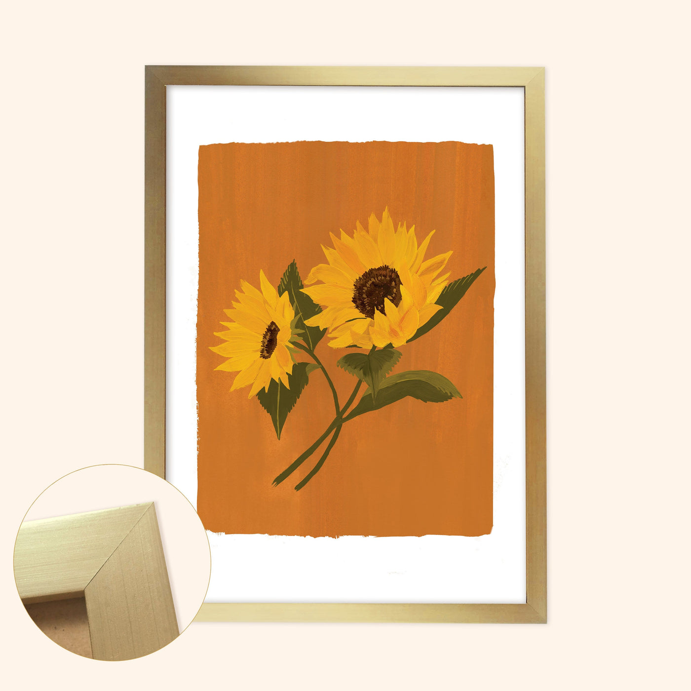 Sunflower Floral Botanical Art Print