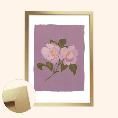 Purple Rose Floral Botanical Art Print