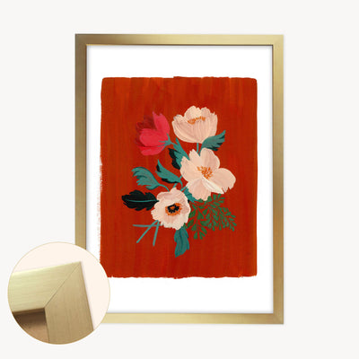 Red Floral Botanical Art Print - Anemone