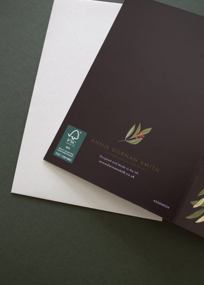 FSC Certified, sustainable christmas card.