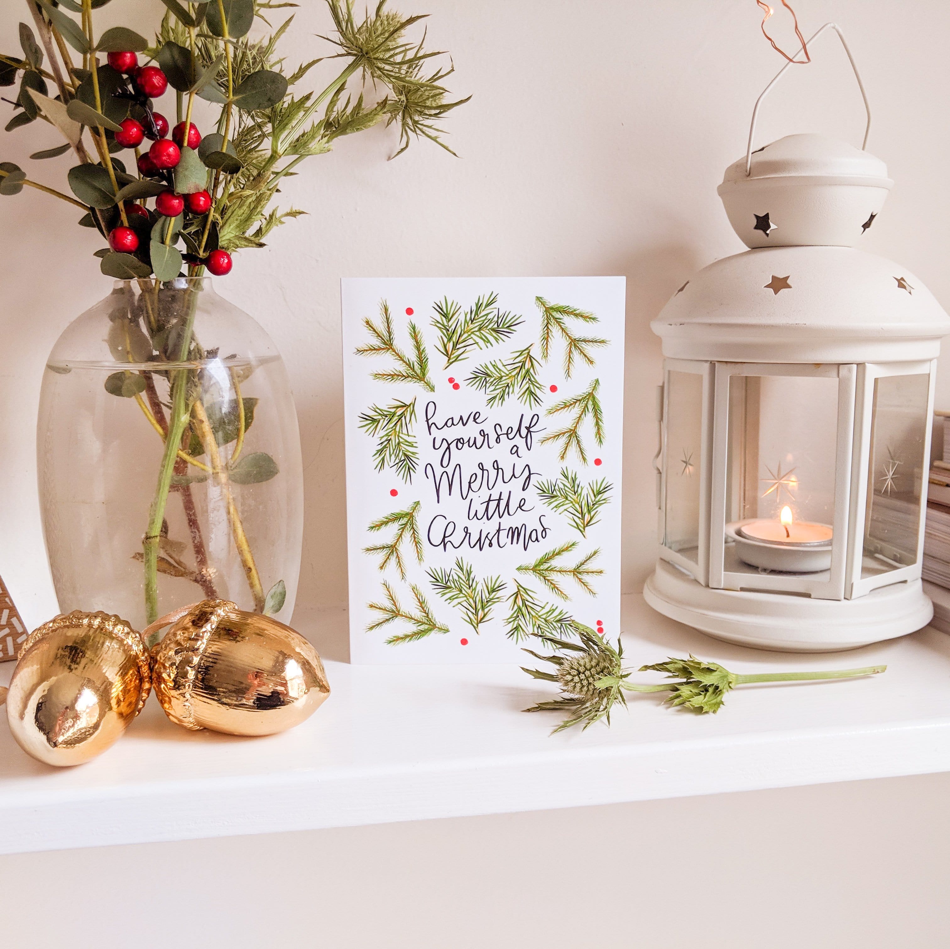 Merry Little Christmas Scandi Christmas Card - Annie Dornan-Smith Design
