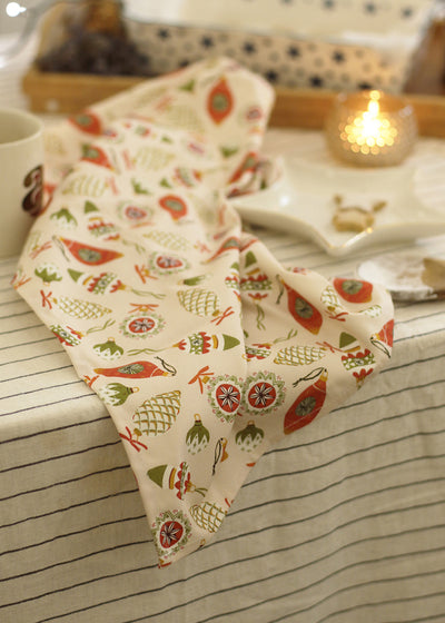 Baubles Christmas Tea Towel
