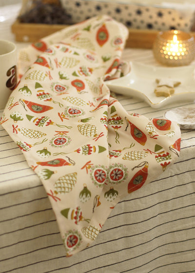 Baubles Christmas Tea Towel