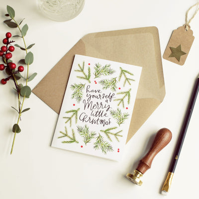 Merry Little Christmas Scandi Christmas Card - Annie Dornan-Smith Design