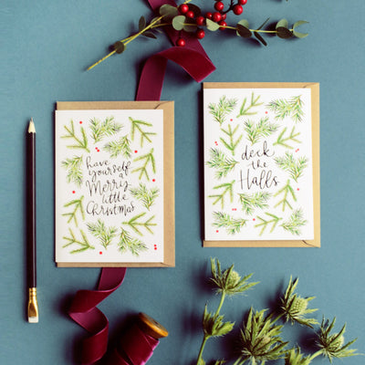 Merry Little Christmas Scandi Christmas Card - Annie Dornan-Smith Design