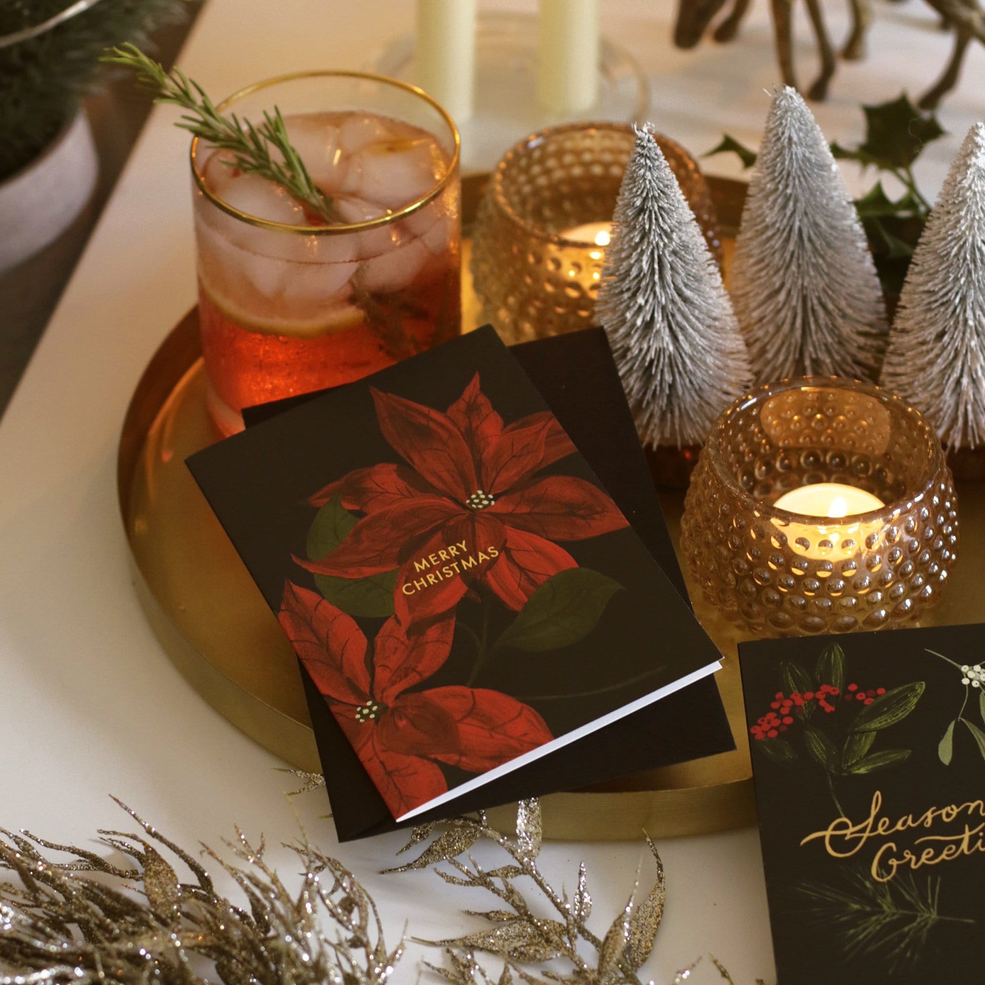 Nigel Quiney Artistic Christmas Greeting Card - Thinking Of You