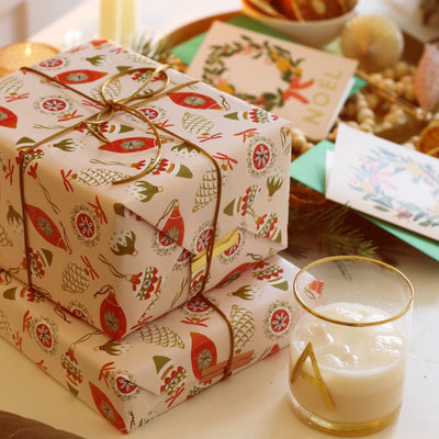 Gift Wrapped in Christmas Baubles Wrapping Paper Sheet - Annie Dornan Smith