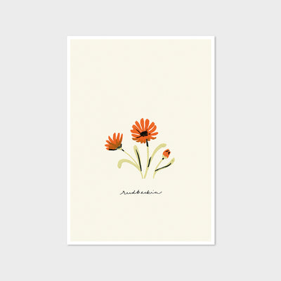 gold flower rudbeckia print