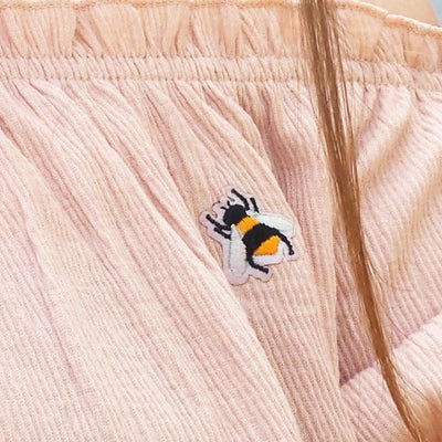 Embroidered Bee Iron On Patch - Annie Dornan-Smith Design