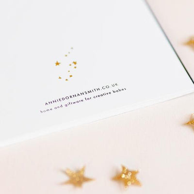 Back Of A Christmas Card With Web Address - Annie Dornan Smith