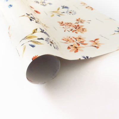 wildflower botanical pattern wrapping paper