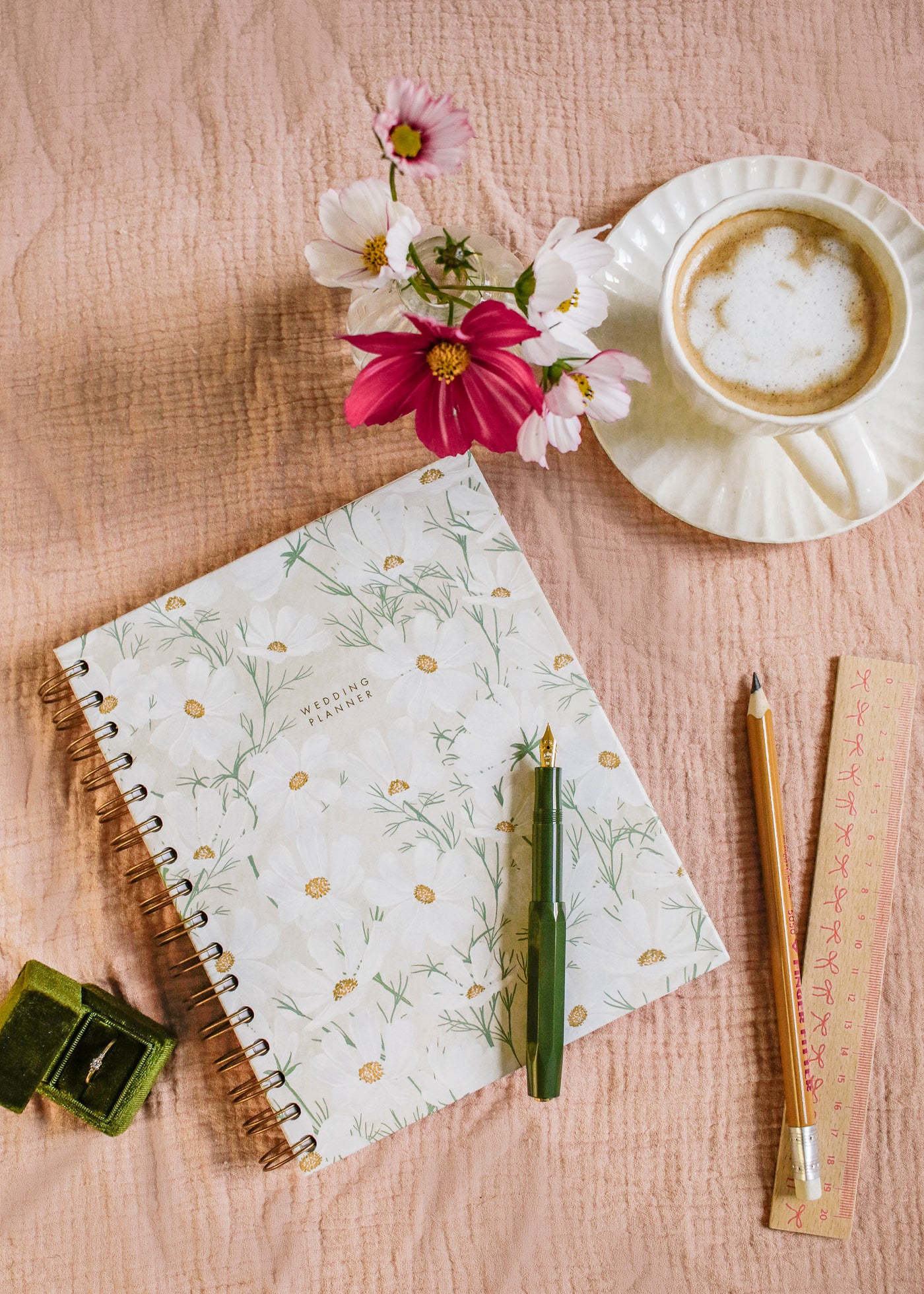 Floral Pattern Ring-Bound Wedding Planner - Preorder