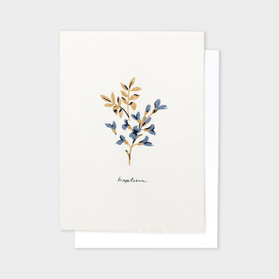 blue flower baptisia postcard