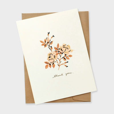 Simple Floral Thank You Card