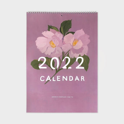 Illustrated Floral 2021 Calendar Purple Front Cover - Annie Dornan Smith
