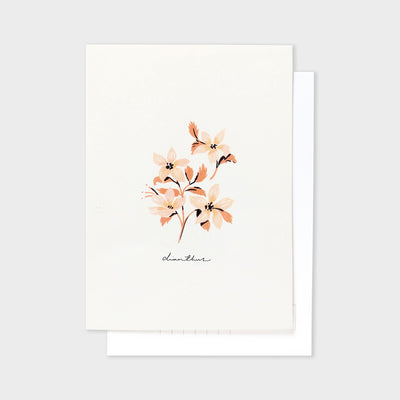 Dianthus pink flower postcard