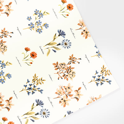 1 sheet of wildflower patterned wrap